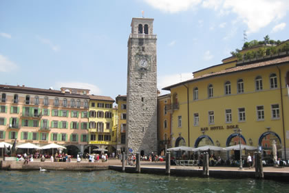 Riva the tower of the clock and the old port