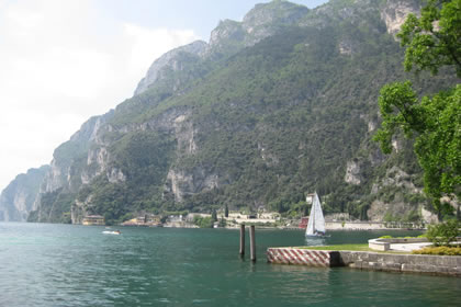 Riva the coast and the road Gardesana